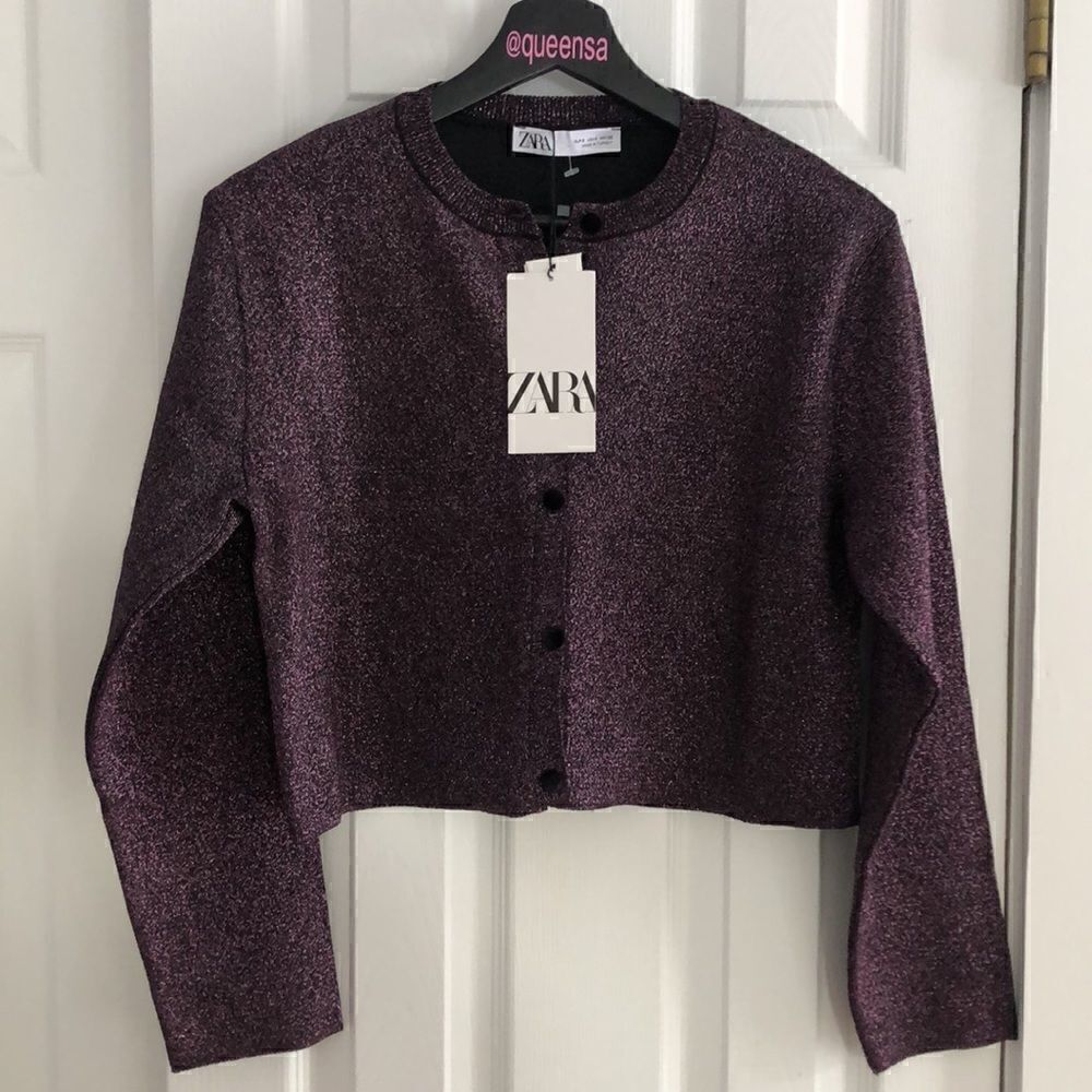 Zara Metallic Shimmer Cardigan Set - Picture 7 of 16